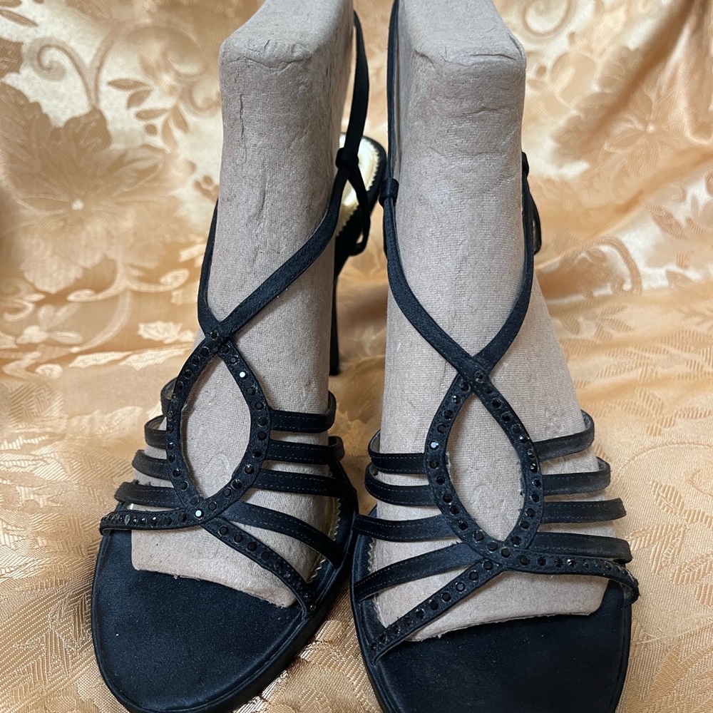 Nina Elegant Black High Heel Women's Sandals